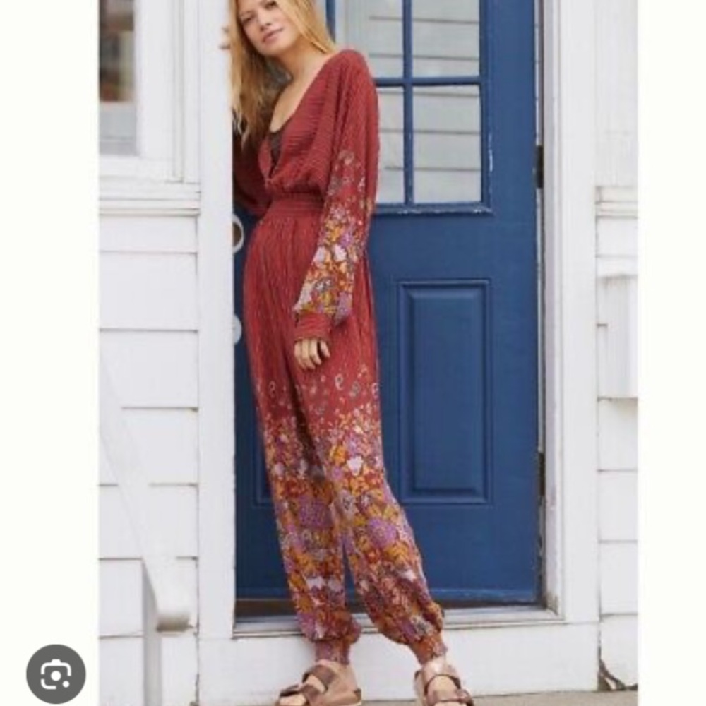 ANTHROPOLOGIE BREEZY striped open back jumpsuit womens XS - Picture 2 of 8